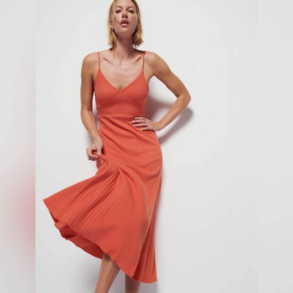 Melanie Rib Tank Dress in Ginger by Nation Los Angeles size XXL - Picture 3 of 10